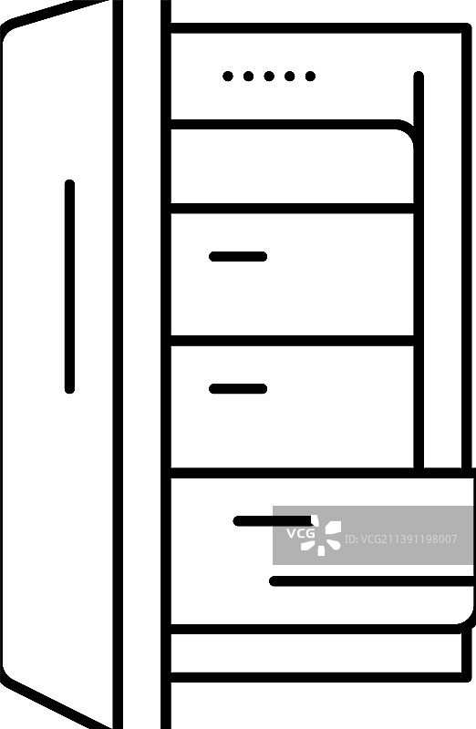 冷冻设备线条图标图片素材