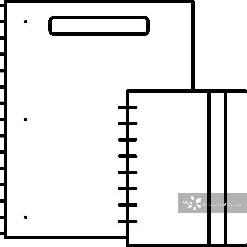 螺旋笔记本线条图标图片素材