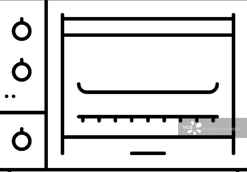 烤箱电器线性图标图片素材
