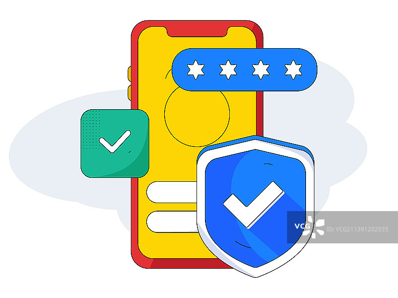 网络支付安全人物扁平矢量概念运营插画图片素材