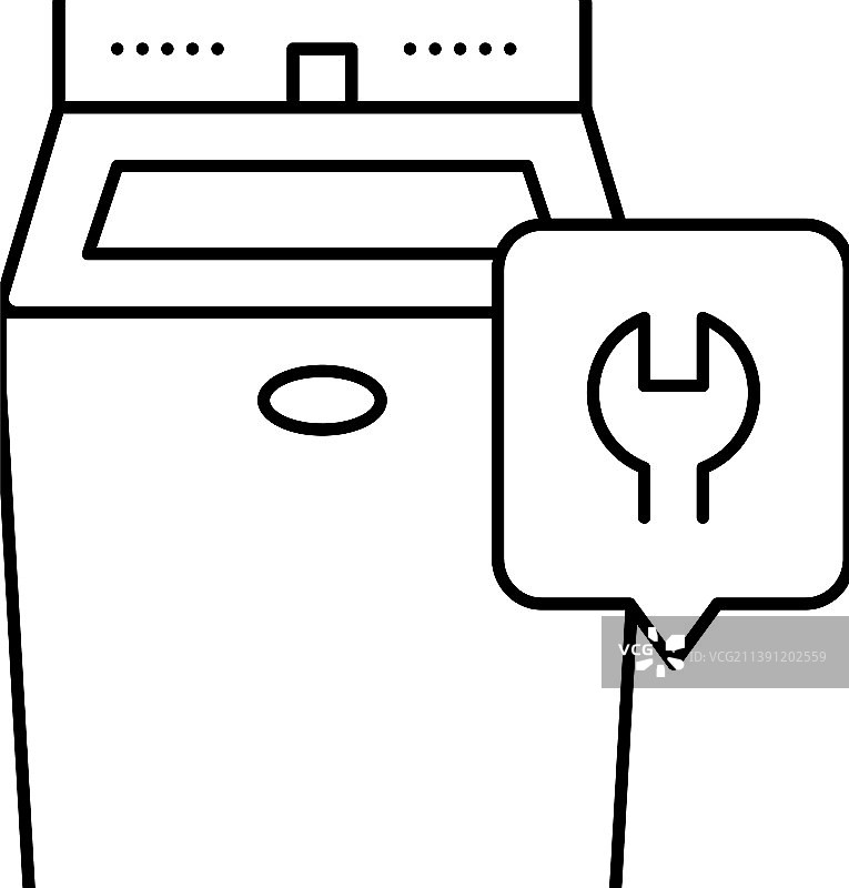 制冰机维修线性图标图片素材