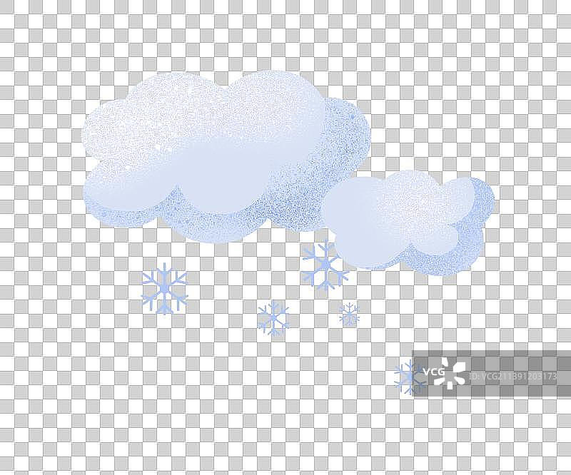 下雪天气插画元素图片素材