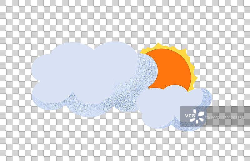 多云天气插画元素图片素材