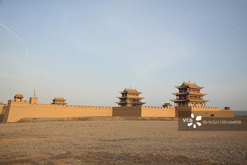 天下第一雄关嘉峪关关城风光图片素材