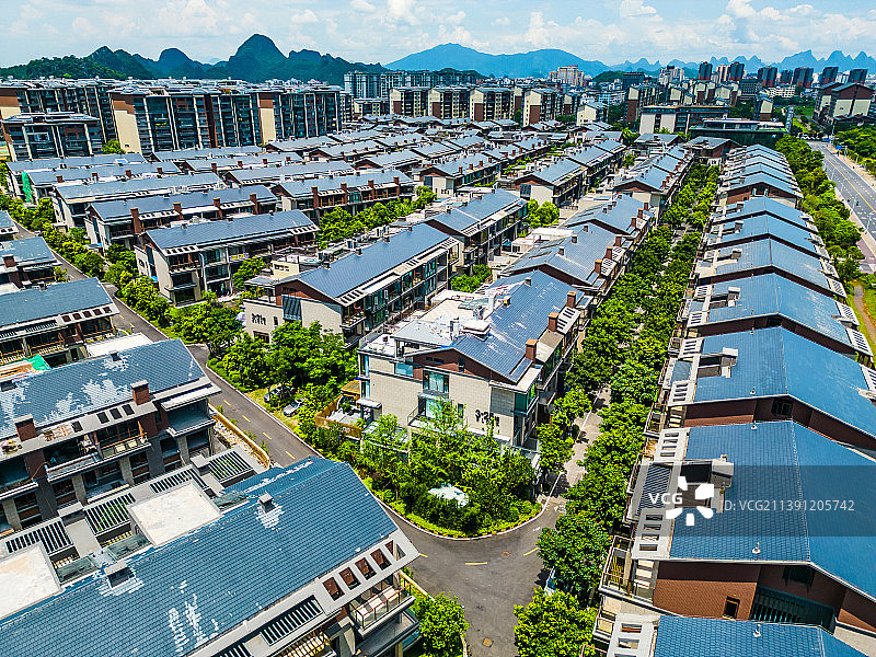 航拍桂林房地产建筑图片素材