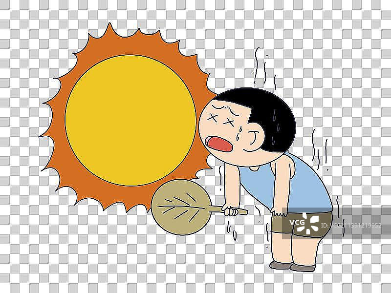 元素：高温下的人物图片素材