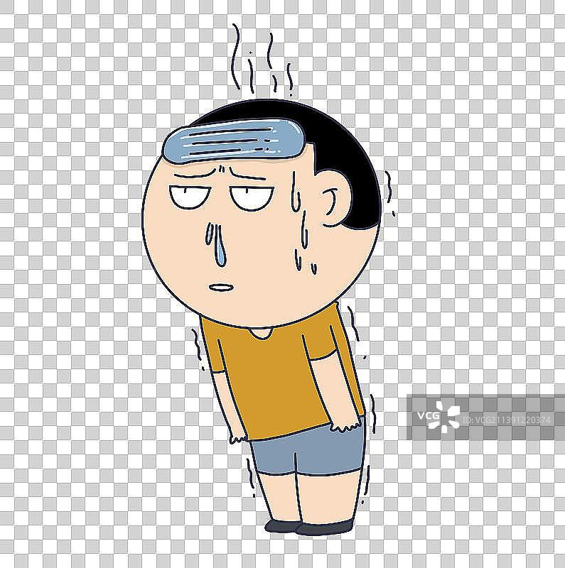 元素：感冒发烧的人物图片素材