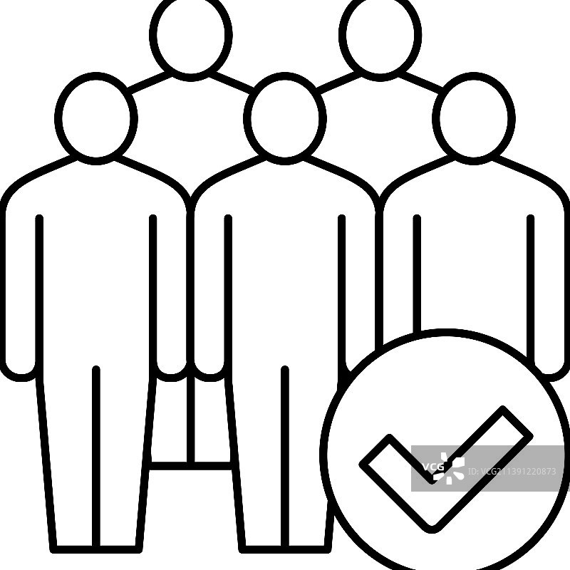 公司员工线性图标图片素材