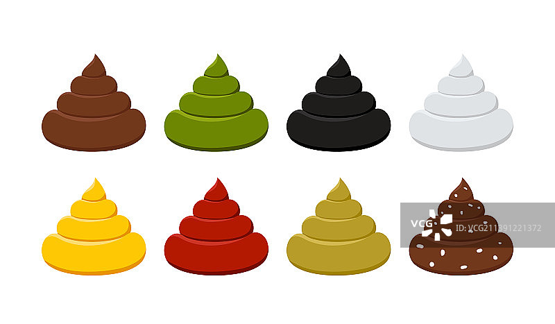 便便颜色渐变卡通图标合集图片素材