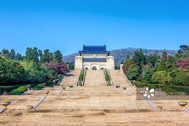 中国江苏南京钟山风景名胜区中山陵图片素材