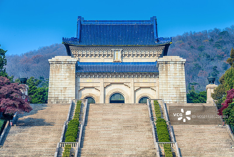 中国江苏南京钟山风景名胜区中山陵图片素材