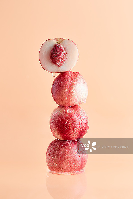 桃子油桃创意摄影图片素材