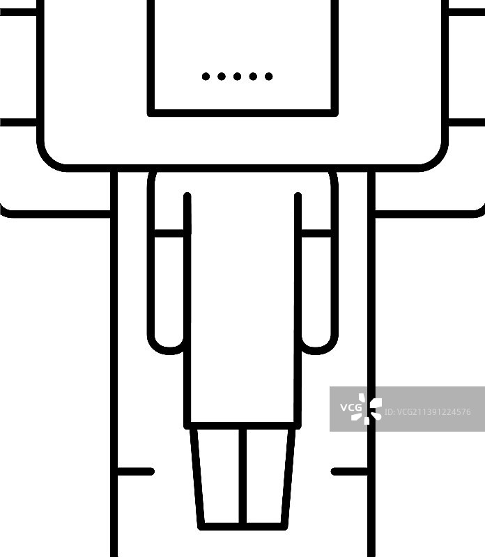 CT扫描放射科线性图标图片素材