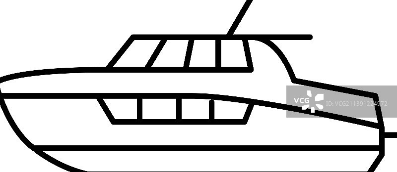 游艇轮廓图标图片素材