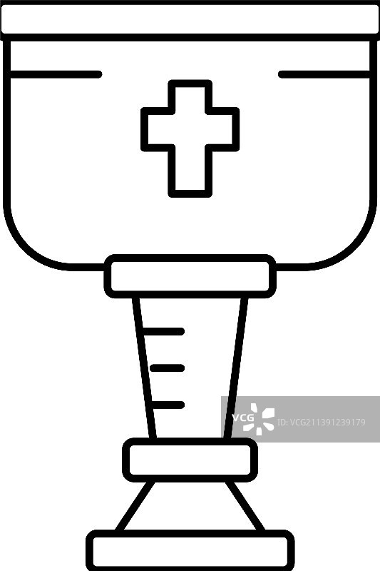 葡萄酒基督教杯子线条图标图片素材