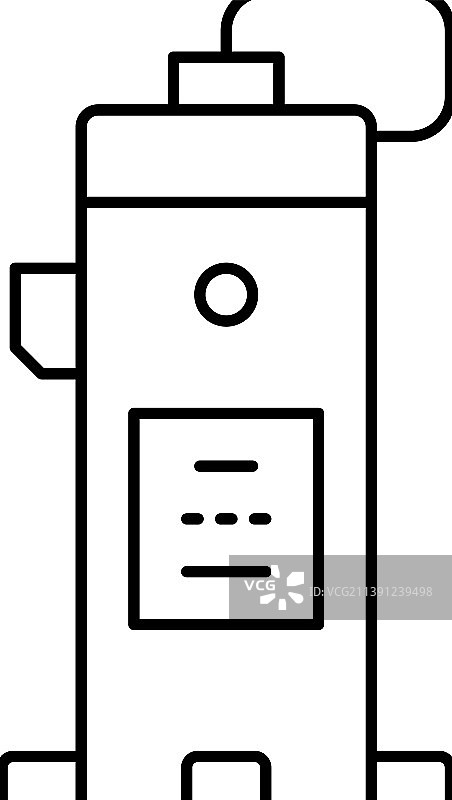 工业空气压缩机线性图标图片素材