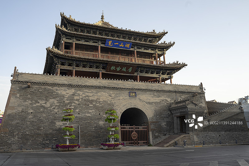 甘肃省张掖市镇远楼（张掖鼓楼）图片素材