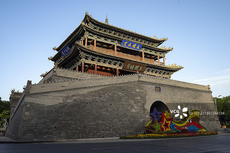 甘肃省张掖市镇远楼（张掖鼓楼）图片素材