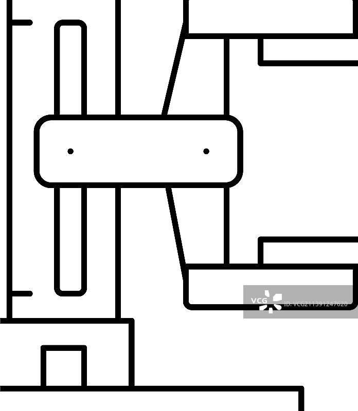放射科医疗设备线性图标图片素材