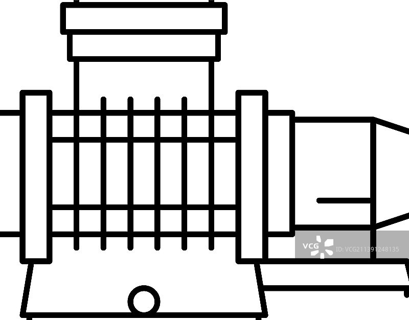 隔膜压缩机线性图标图片素材
