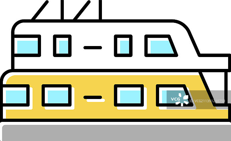 船屋彩色图标图片素材