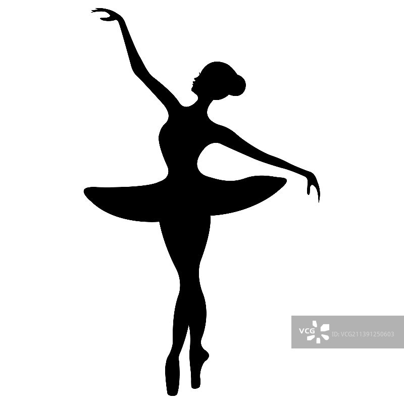 芭蕾舞者剪影15图片素材