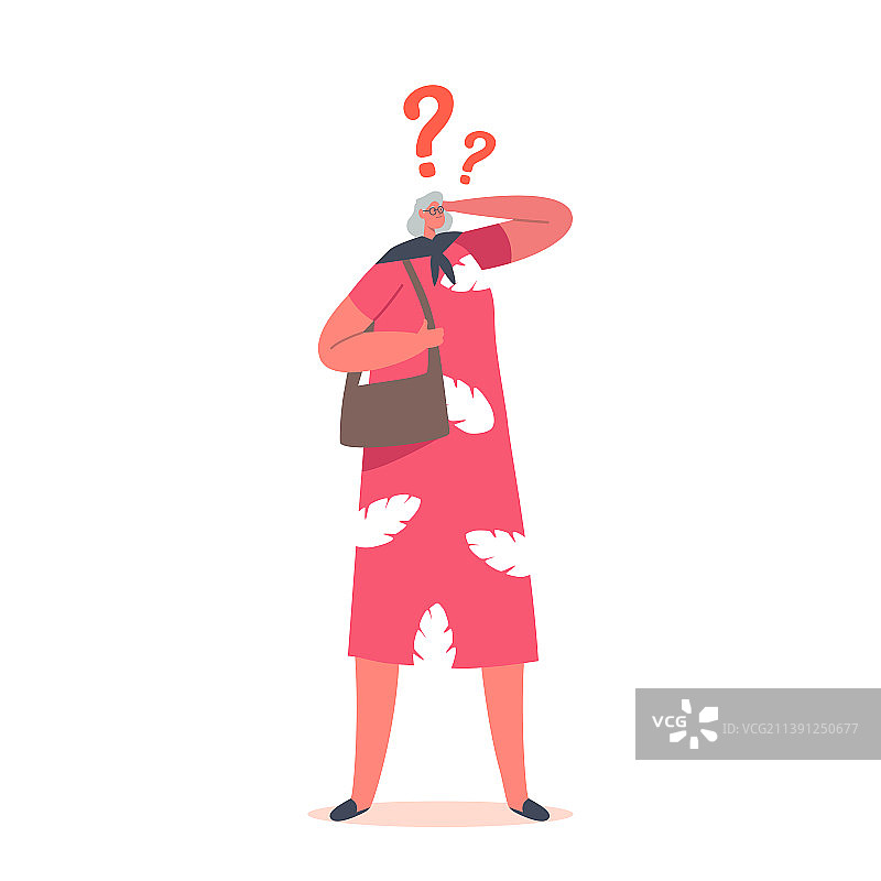 老年痴呆症记忆力减退概念中年妇女图片素材