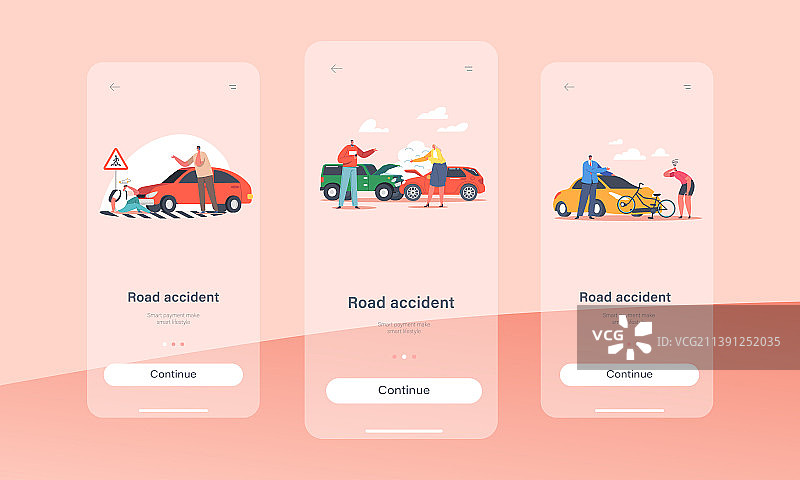 道路交通事故手机应用页面图片素材