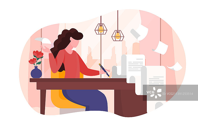 办公室里的创意作家图片素材