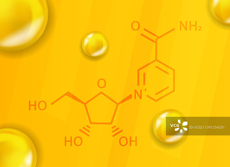 维生素B3化学式图片素材