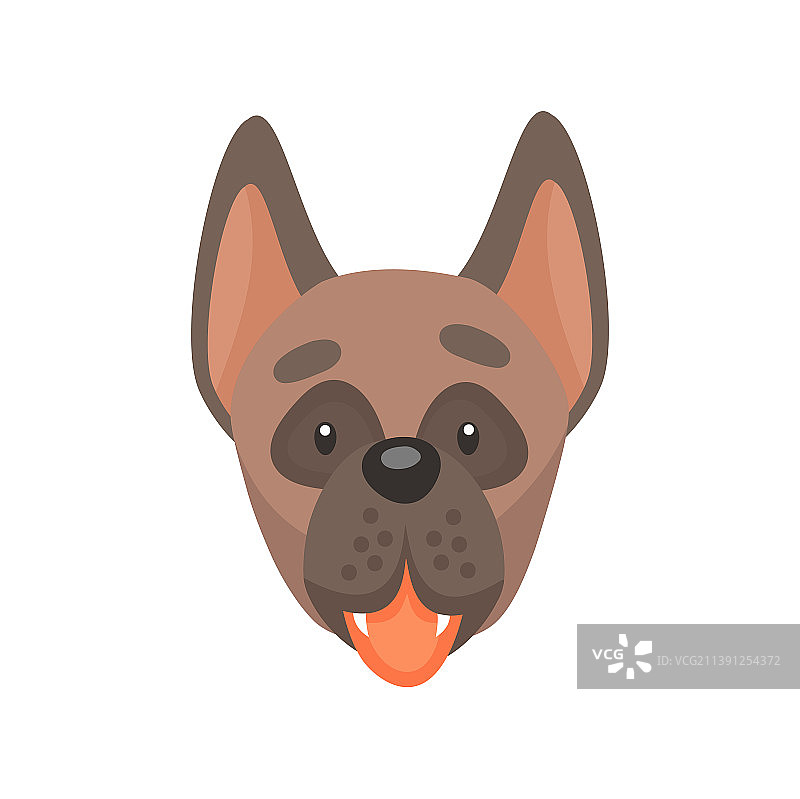 吐舌头的梗犬小狗图片素材