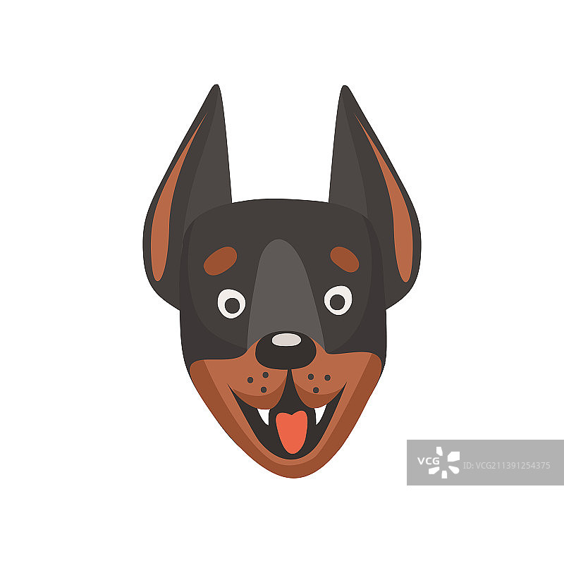 梗犬幼犬隔离动物面罩图片素材