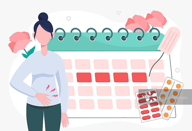 女性生理期概念图片素材
