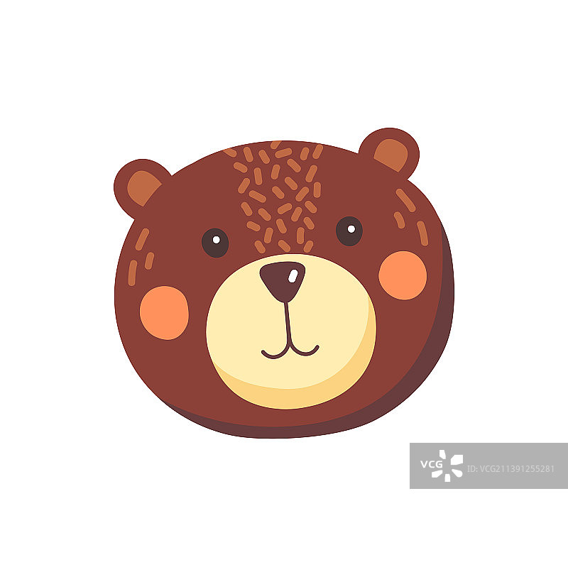 棕熊动物面具头像图片素材