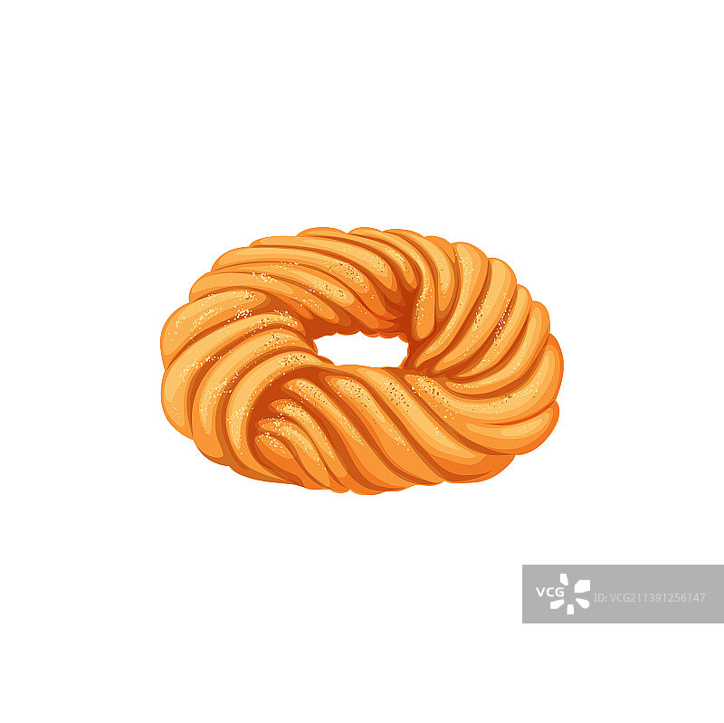 辫状百吉饼卷面包分离饼干烘焙食品图片素材