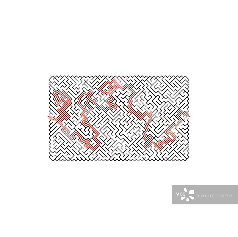 矩形迷宫游戏：寻找线索或钥匙图片素材