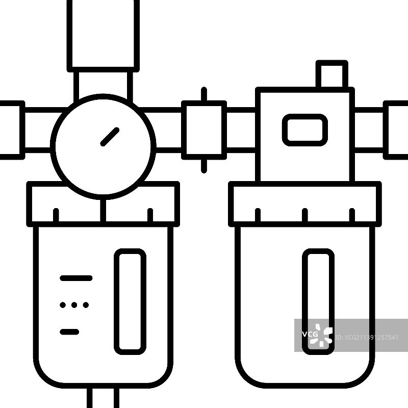 空气压缩机管路图标的过滤器图片素材