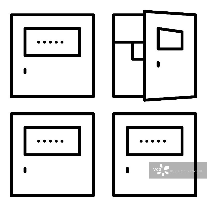 邮局邮箱线性图标图片素材