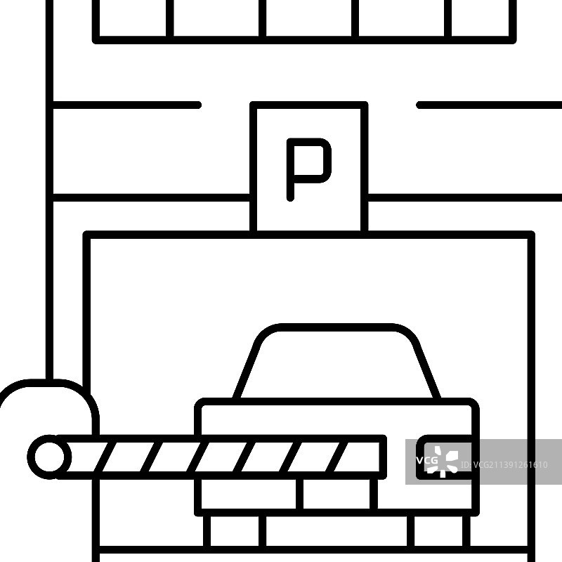 停车线隔离栏图标图片素材