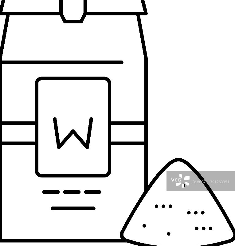 小麦粉包装线图标图片素材