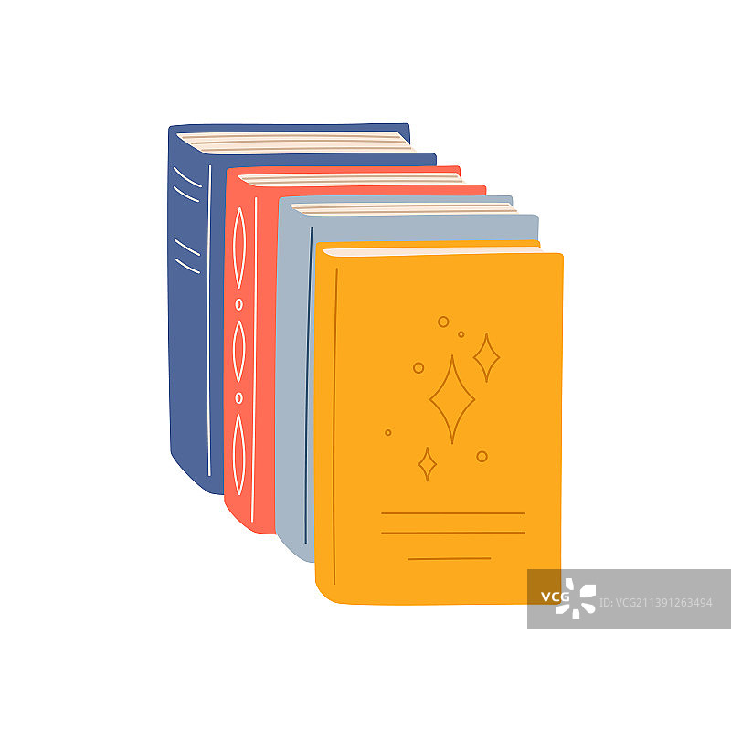 百科全书或图书馆教科书排列图片素材