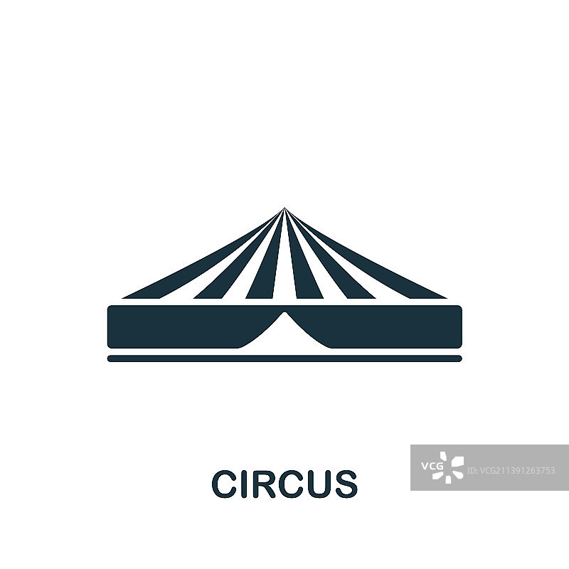 马戏团图标单色简约模板图片素材