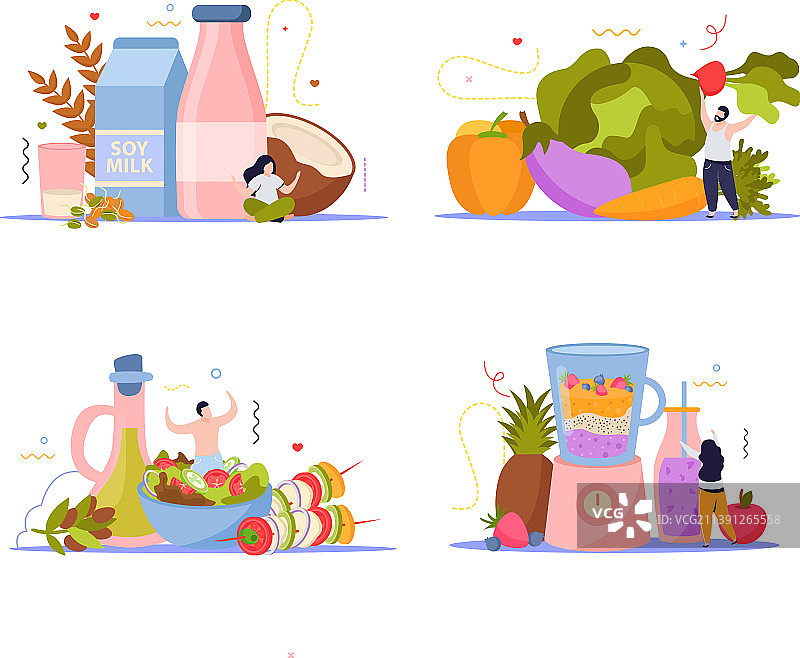 纯素食品组合图片素材