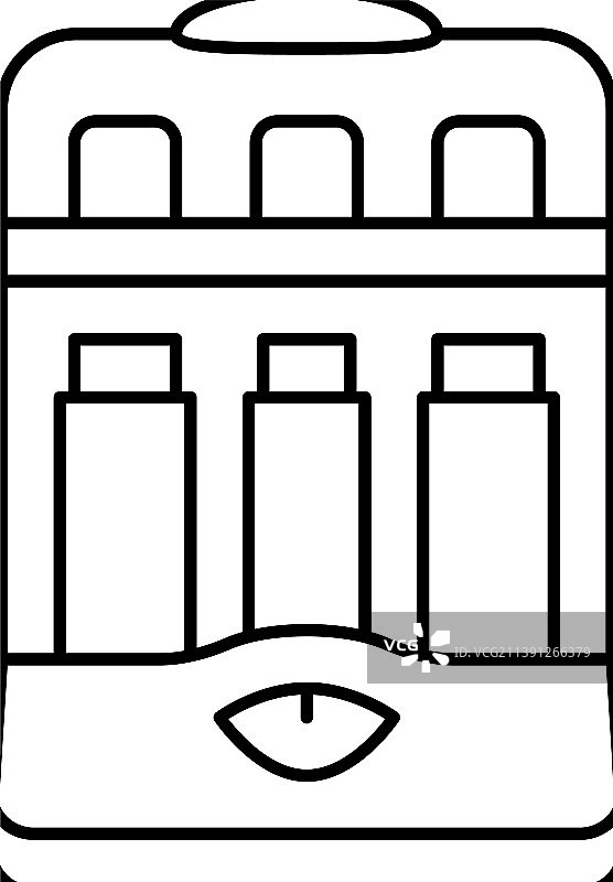 婴儿奶瓶消毒器设备线图标图片素材