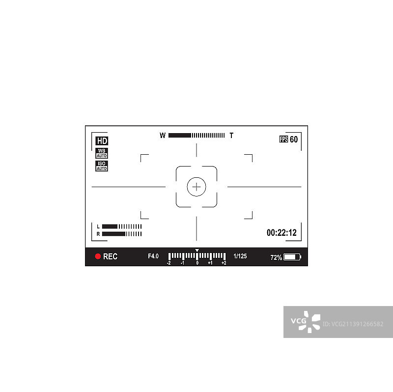 视频或照片取景器网格显示框架屏幕图片素材