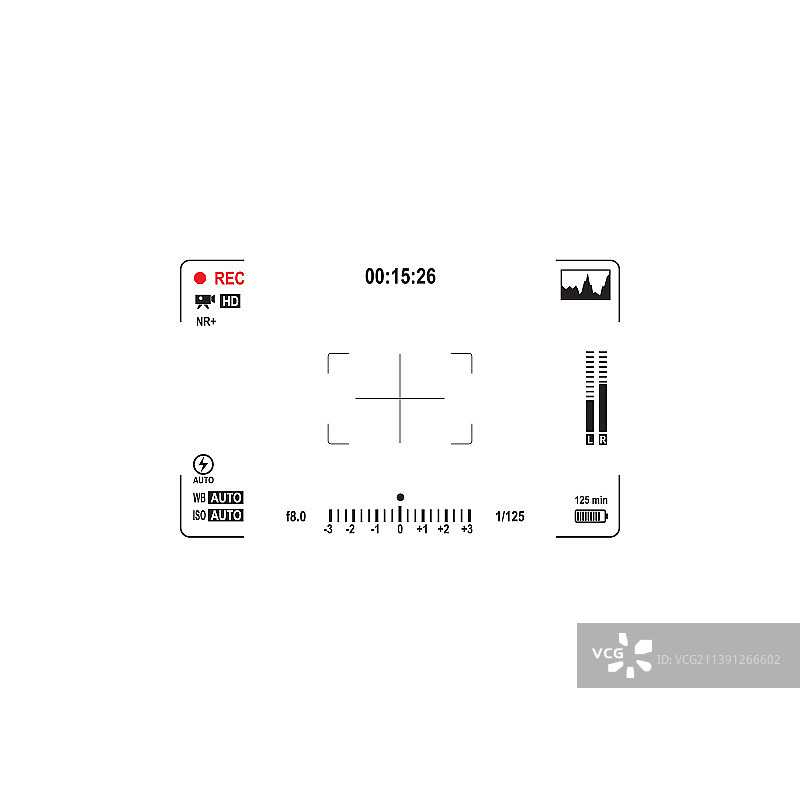 照片或相机取景器网格拍摄设置图片素材