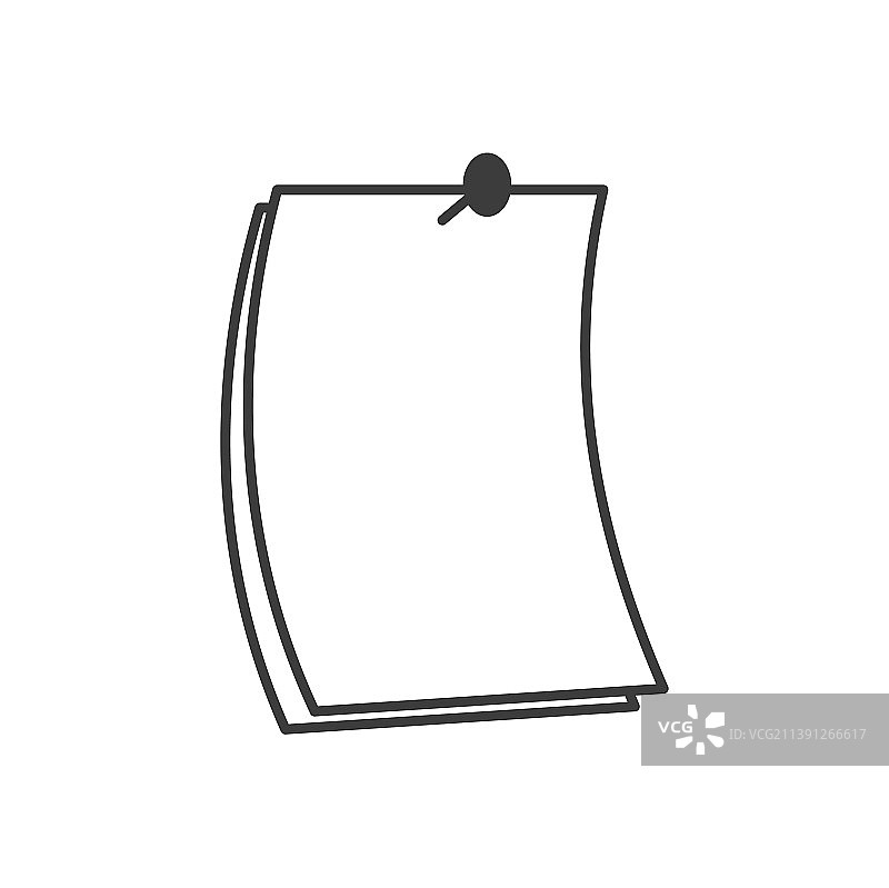用木棍固定的公告纸备忘录图片素材