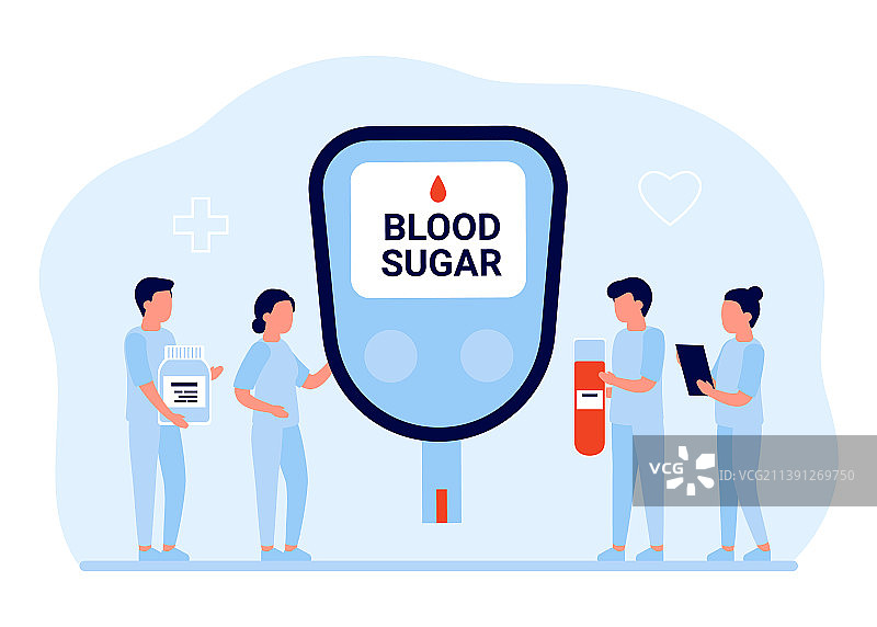 医生检测血糖糖尿病图片素材