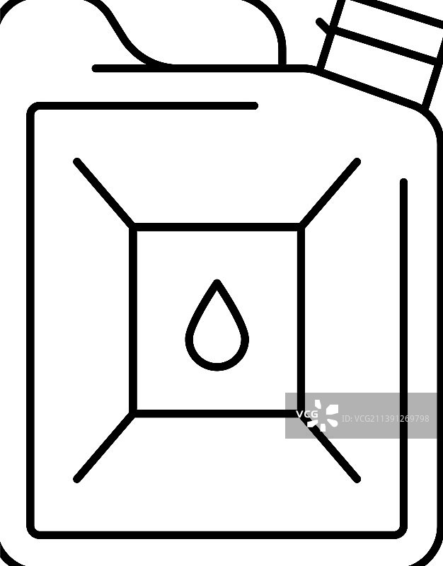 生物柴油加油站线性图标图片素材