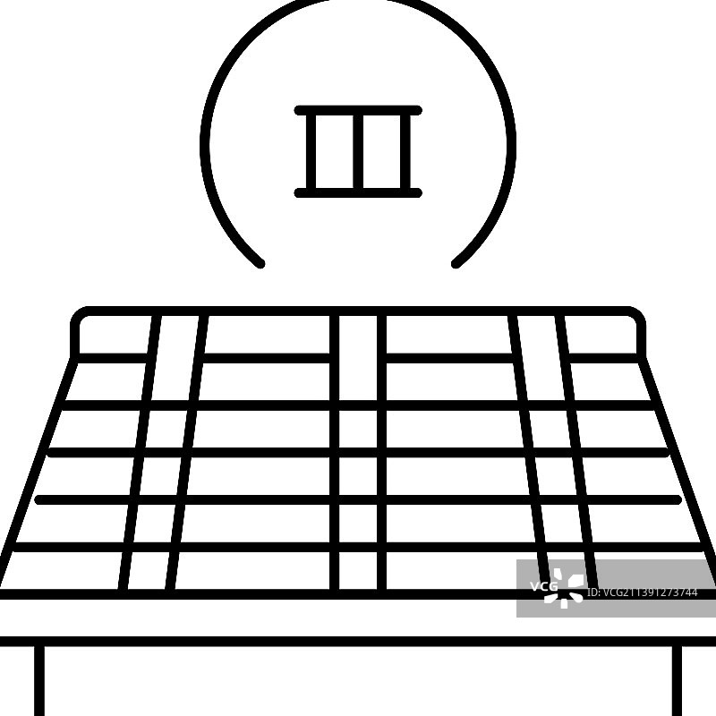 屋顶更换第三阶段线性图标图片素材